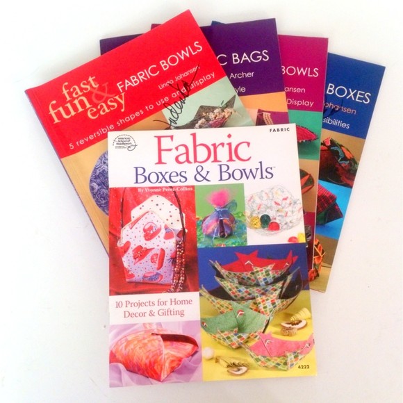 Lot of 5 Applique Pattern Books for Boxes Bowls and Bags Linda Johansen - Picture 1 of 7